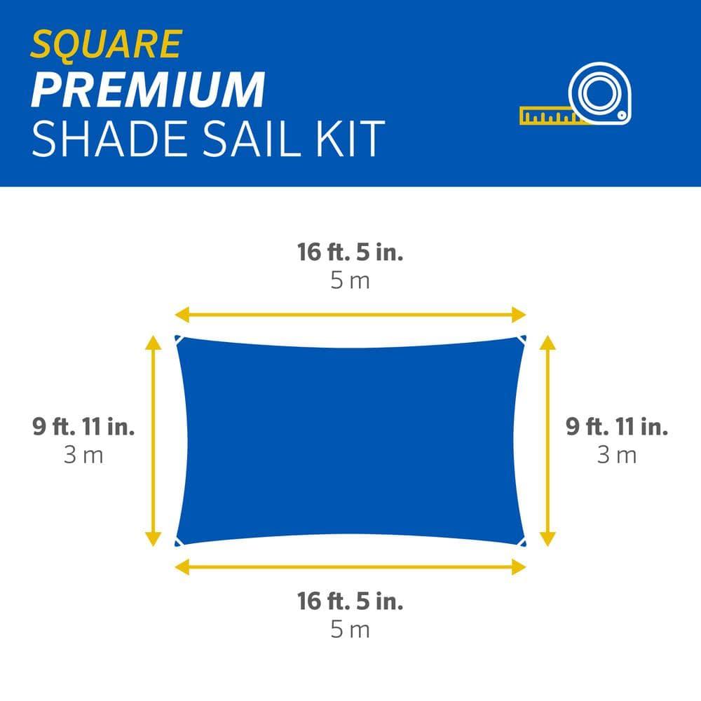 Coolaroo Premium Rectangle Kit 95%; 16'5"x9'11"; Slate
