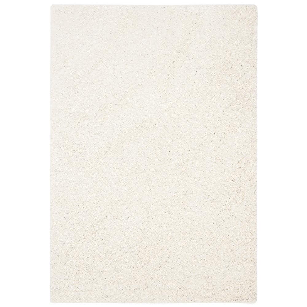Primo Shag PRM300 Power Loomed Indoor Accent Rug - 4'x6' - Ivory - Safavieh