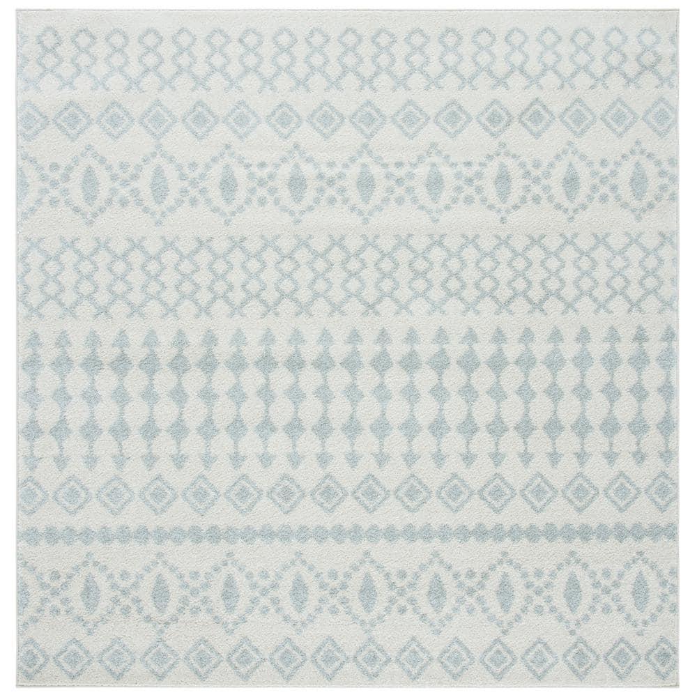 Tulum TUL240 Power Loomed Area Rug - Ivory/Light Grey - 6'7"x6'7" - Safavieh.