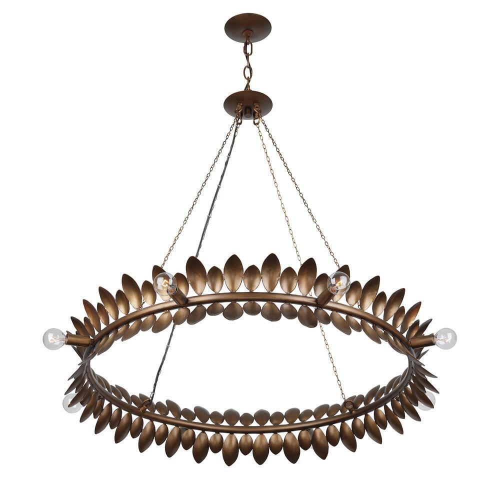 Heiress 8-Light Chandelier in Patinated Bronze by Breegan Jane