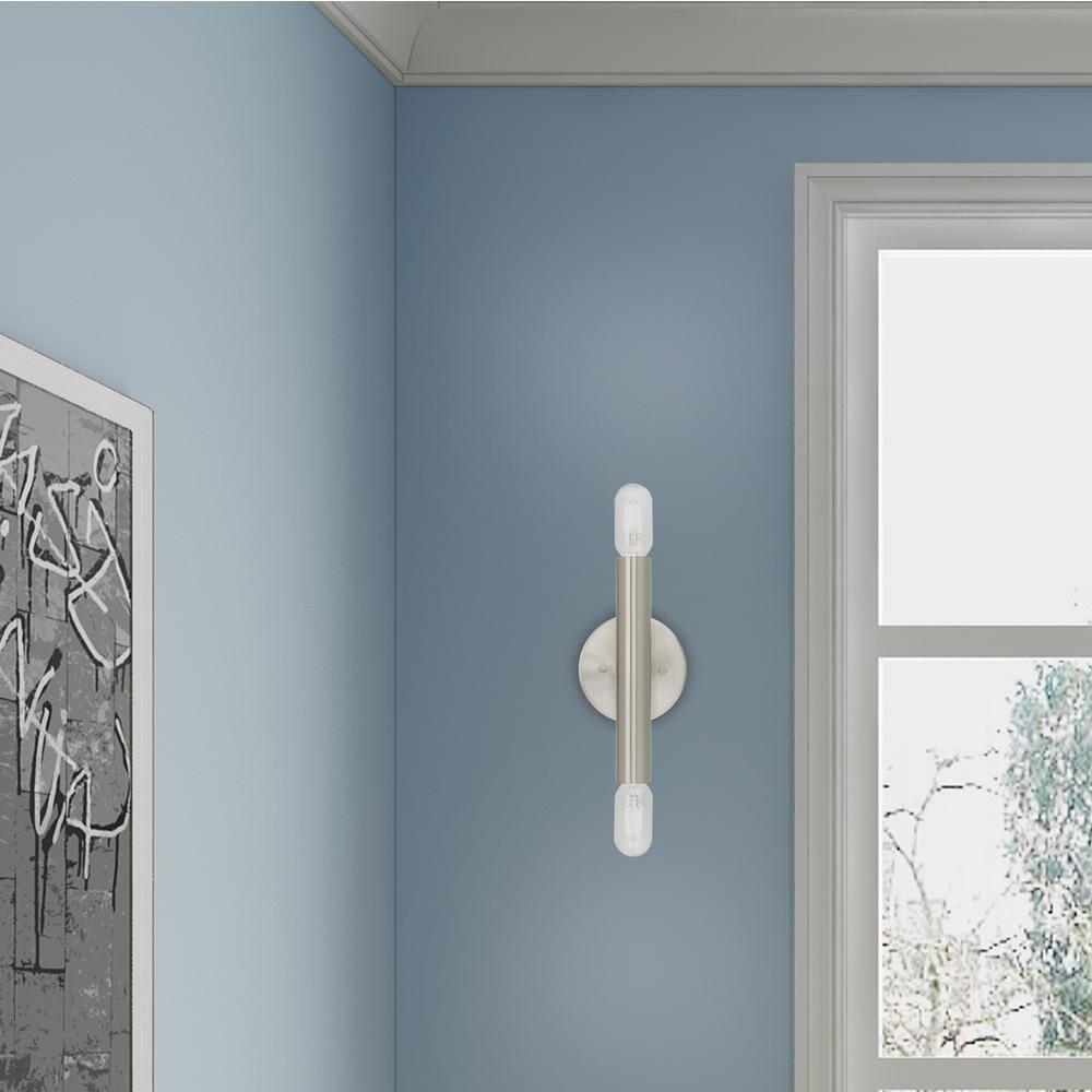 Livex Lighting Copenhagen 2 - Light Wall Light in  Brushed Nickel