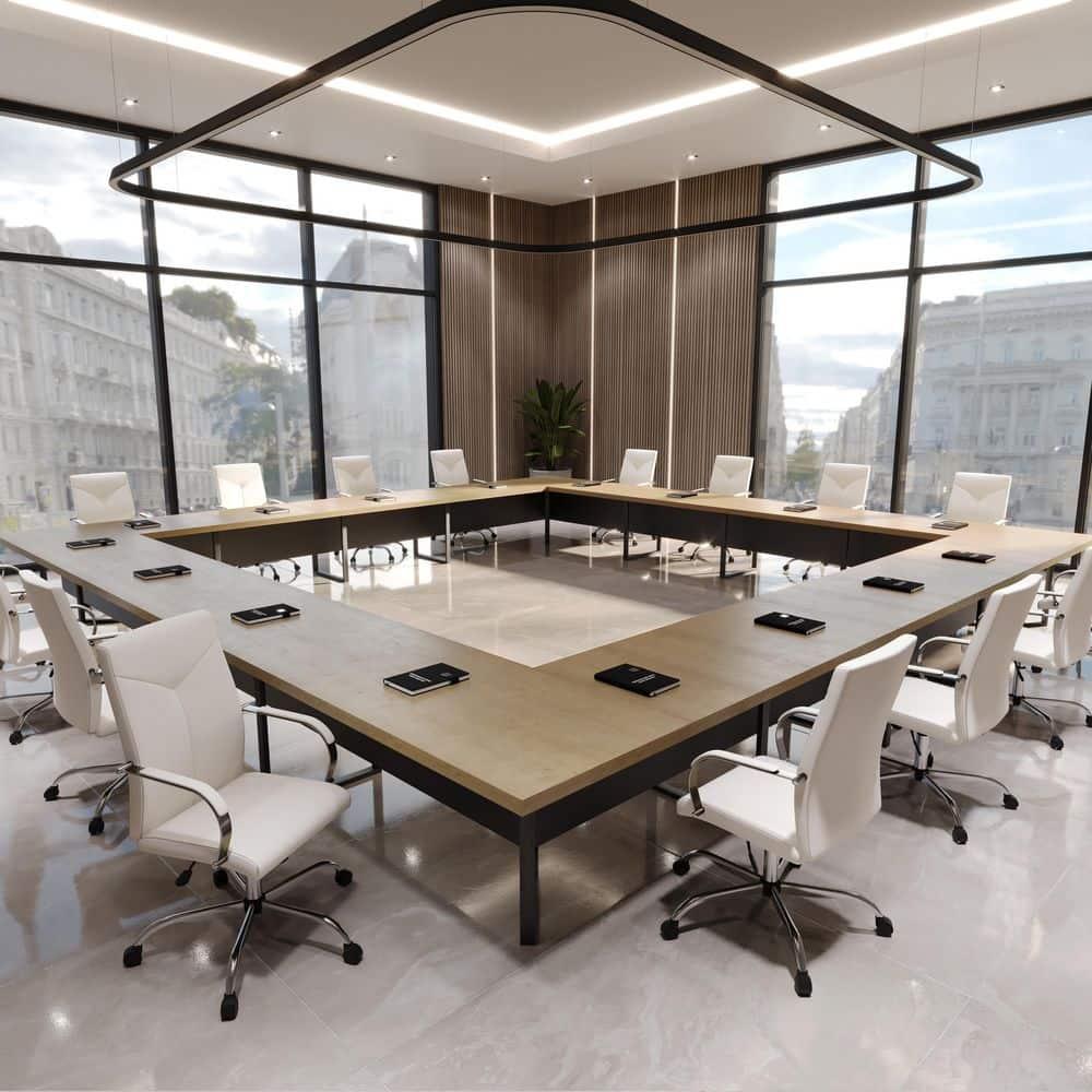 LeisureMod Sonora High-Back Leather Office Chair with Adjustable Height, Swivel, and Tilt, Ergonomic Design for Desk, Conference Room, or Home Office