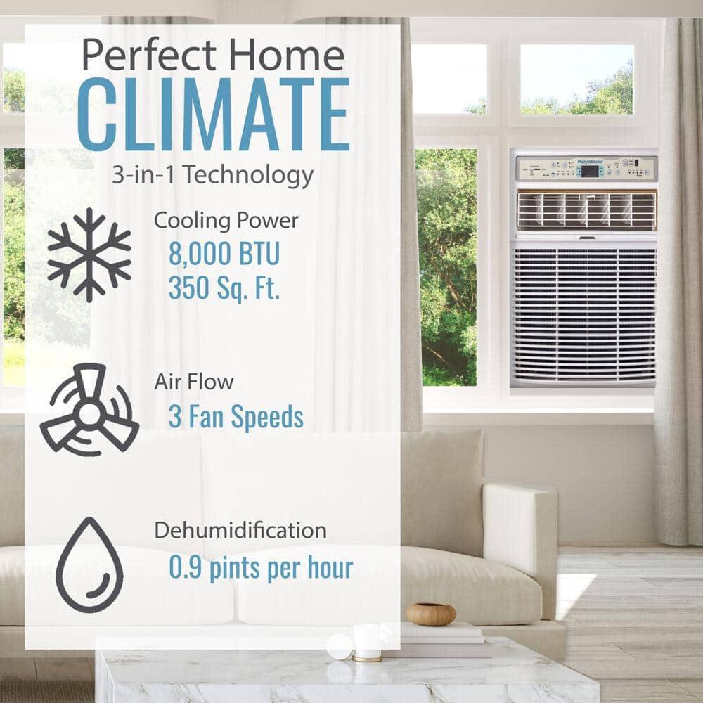 Keystone 8,000 BTU Slider/Casement Window AC