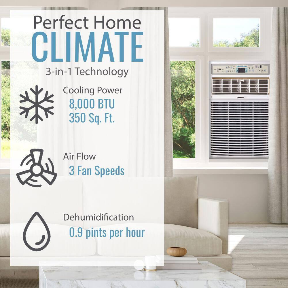 Keystone 8,000 BTU Slider/Casement Window AC