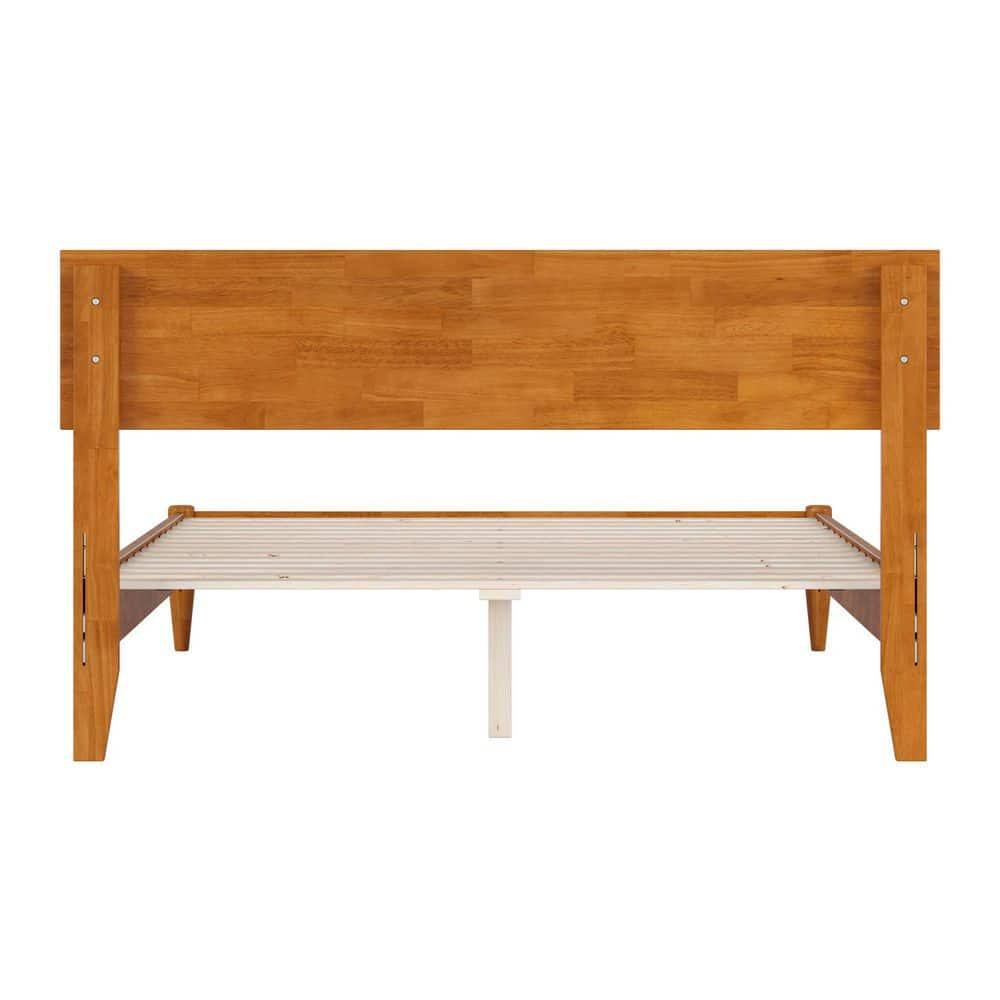 AFI Aria Full Modern Solid Wood Low Profile Platform Bed, Light Toffee