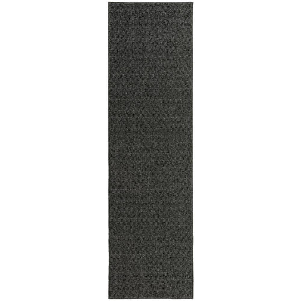 Garland Rug Town Square Polypropylene Cinder Gray Indoor Runner Rug, 3' x 8'