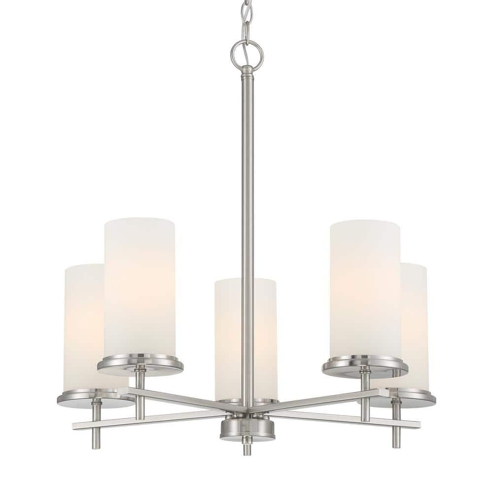 5 Light Chandelier-Brushed Nickel Finish    -Traditional Installation Minka Lavery 4095-84