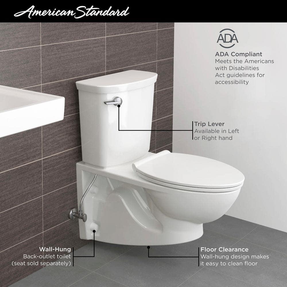 American Standard 2882107.020 American Standard Glenwall 1.28 Gallons GPF Elongated Wall Mounted Kit (Seat Not Included)