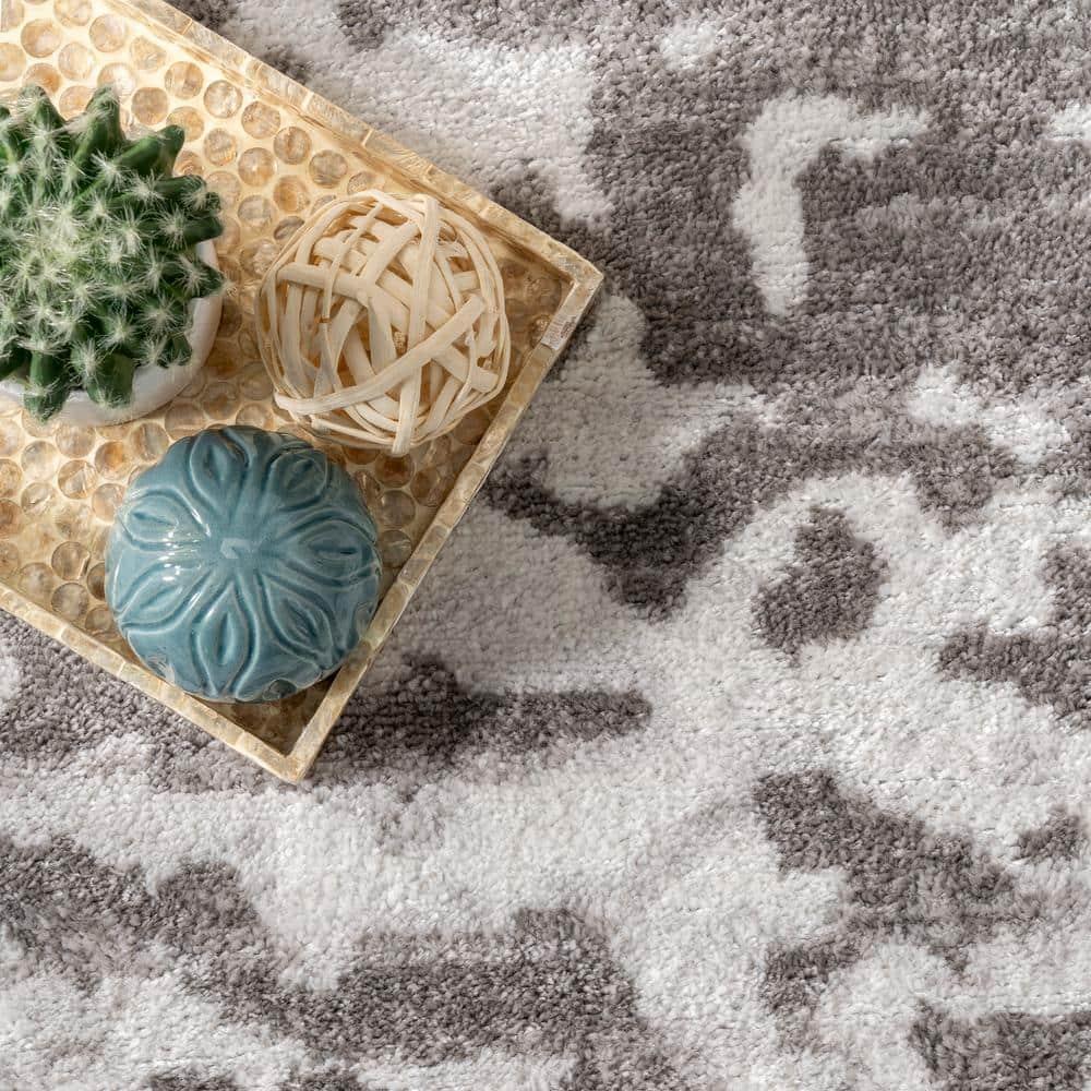 Nuloom Meaghan Abstract 3x5 Accent Indoor Area Rug for Living Room Bedroom Dining Room Entryway Kitchen, Grey/Ivory