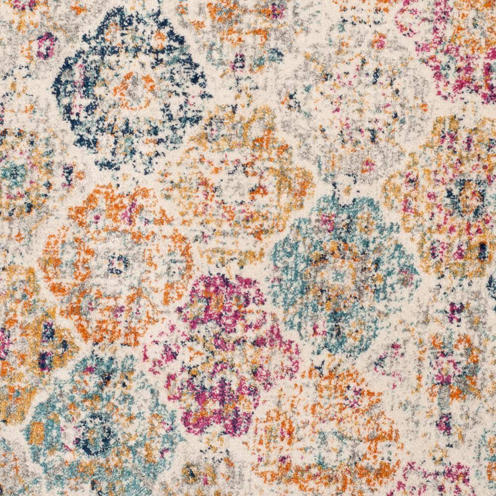 Madison MAD611 Power Loomed Indoor Area Rug - Cream/Multi - 4' Round - Safavieh