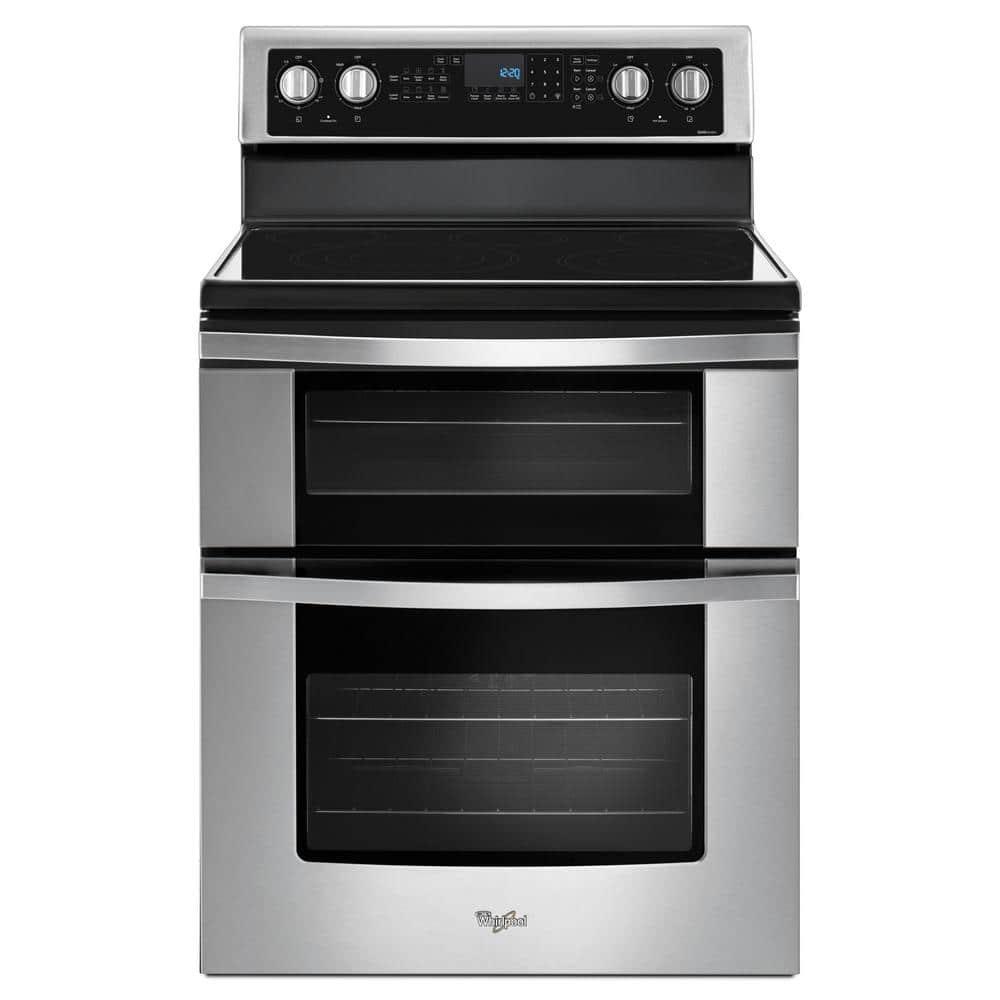 Whirlpool 30” 6.7 cu ft Double Oven Gas Range in Stainless Steel