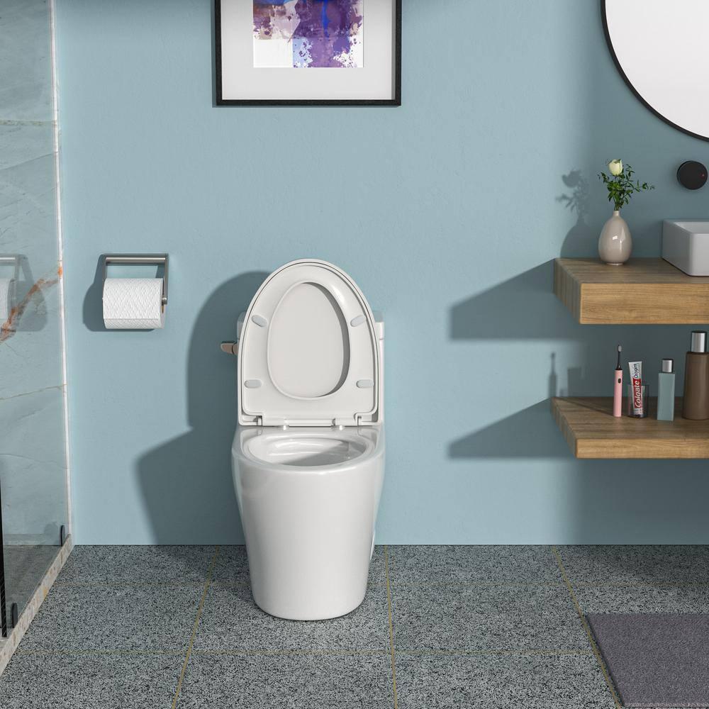 APRESSHUI 1.28 Gallons GPF Elongated Floor Mounted (Seat Included)