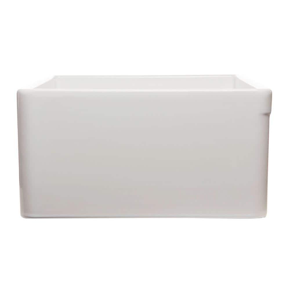 Alfi Brand 34.8'' L Farmhouse / Apron Single Bowl Fireclay Kitchen Sink AB533-W