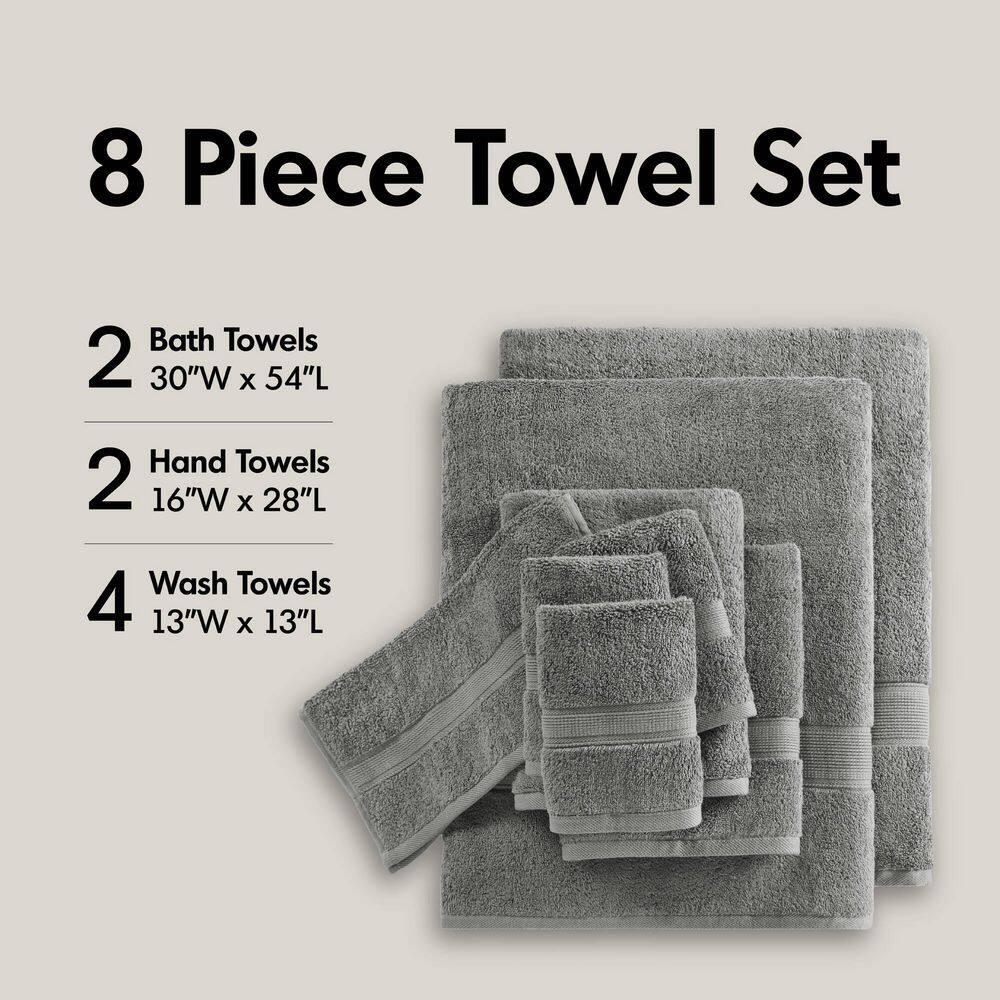 Madison Park Signature 800GSM Ultra-Soft 100% Cotton Absorbent Towel Set