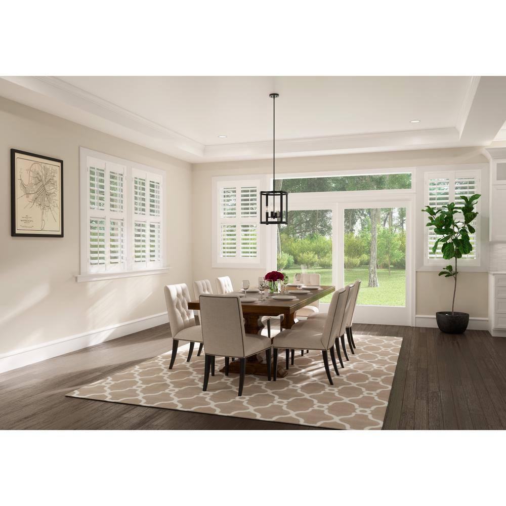 19003-Hunter Fans-Astwood 4-Light Lantern Chandelier in Caged Style-16 Inches Wide by 25.5 Inches High-Matte Black Finish