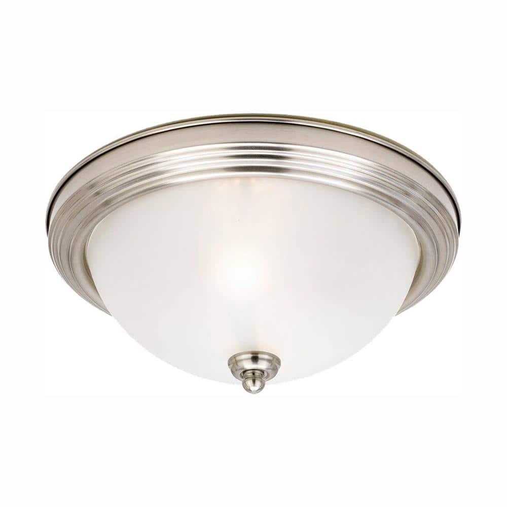 Generation Lighting 77065EN3-962 Geary Three - Light Ceiling Flush Mount Ceiling Fixture, Brushed Nickel
