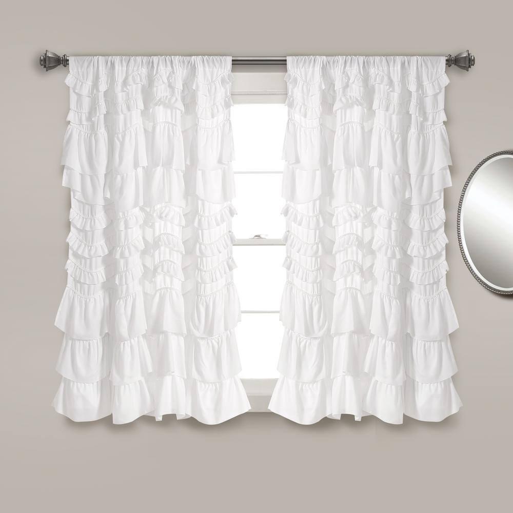 Lush Decor Kemmy Polyester Semi Sheer Curtain Single Panel