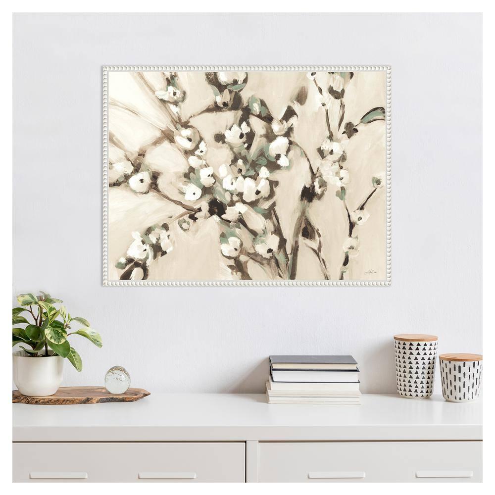 Amanti Art Wild Floral Branches Neutral by Katrina Pete Canvas Wall Art Print Framed 30 x 23-in.