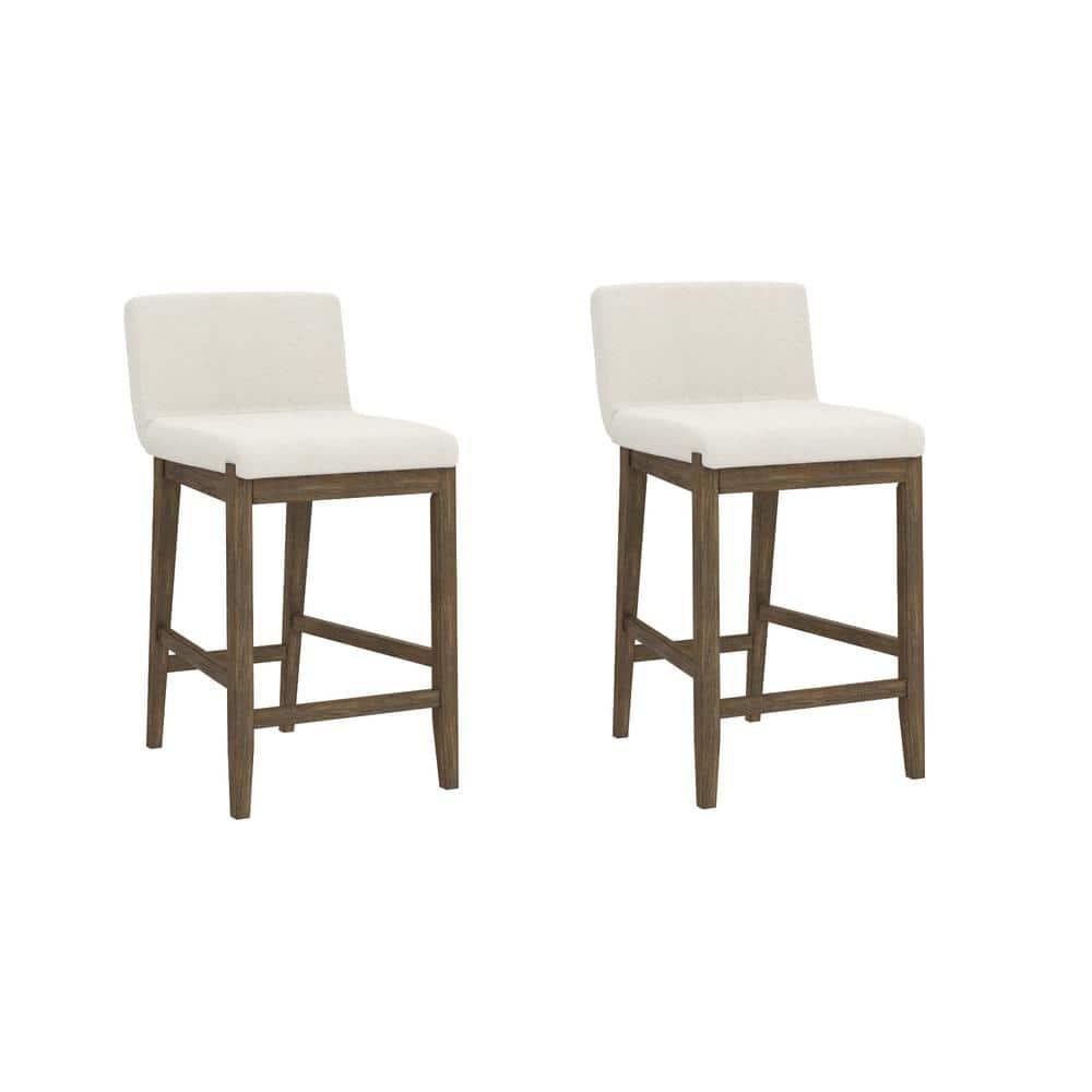 Nathan James Upholstered Wooden Stool