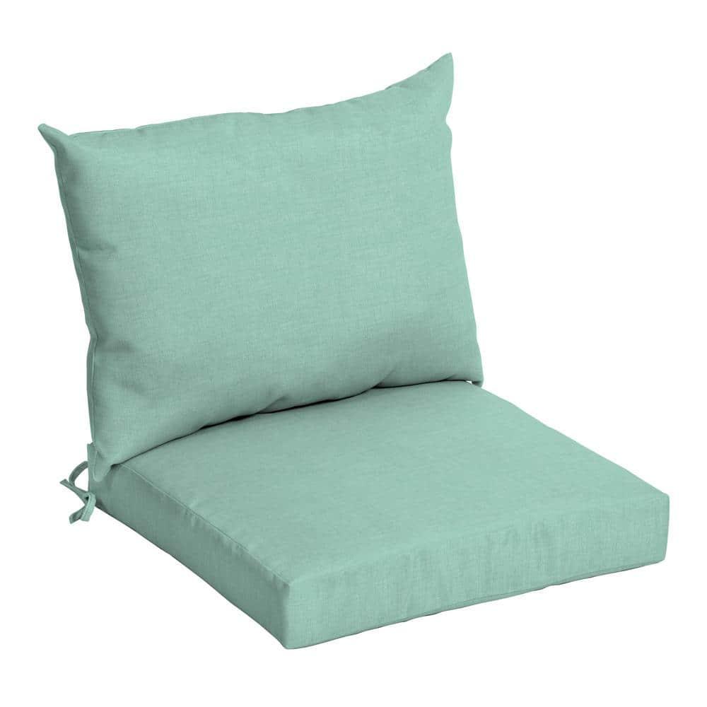 ARDEN Outdoor Dining Chair Cushion Set 21 x 21, Aqua Leala