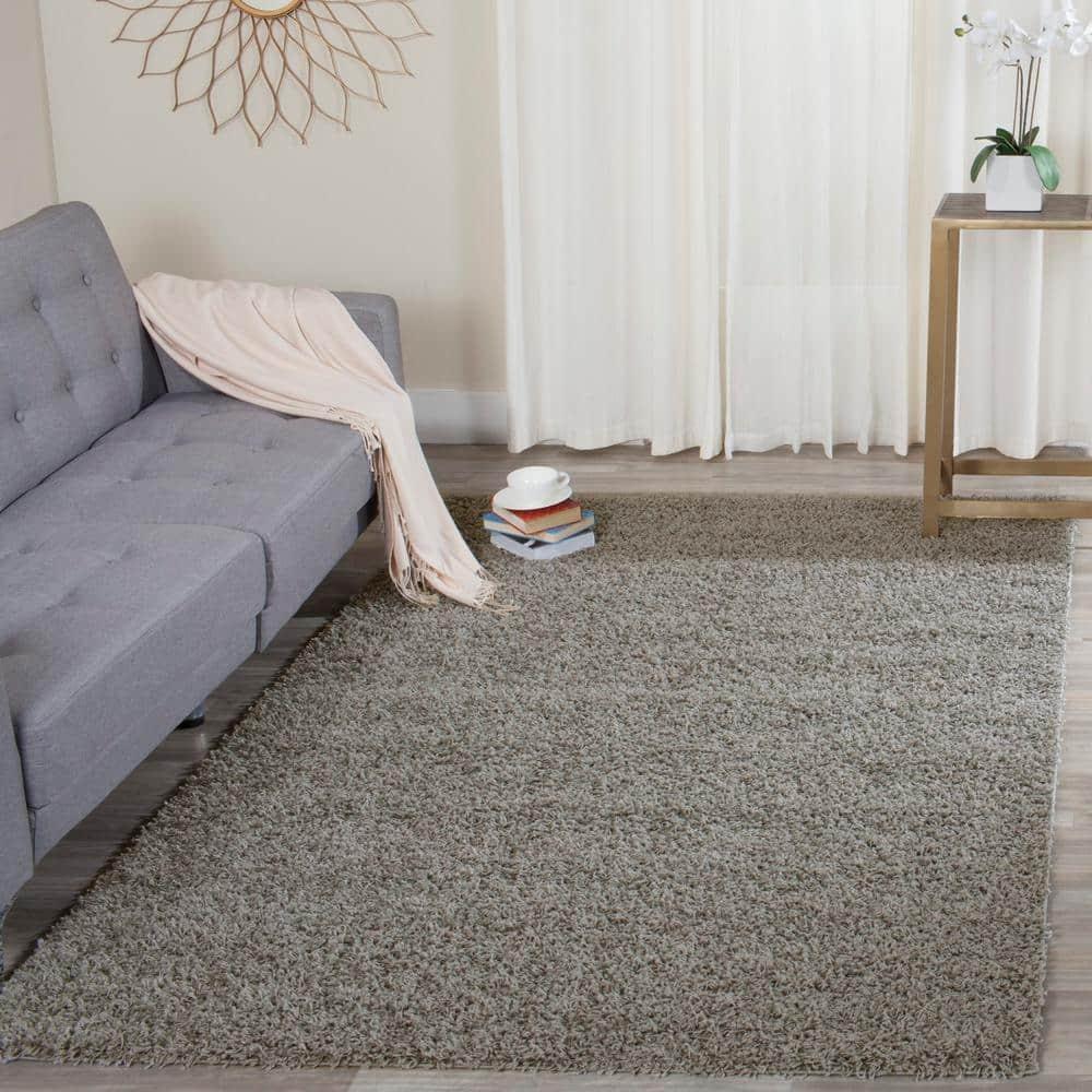 Athens Shag SGA119 Power Loomed Indoor Area Rug - Light Grey - 6'x9' - Safavieh.