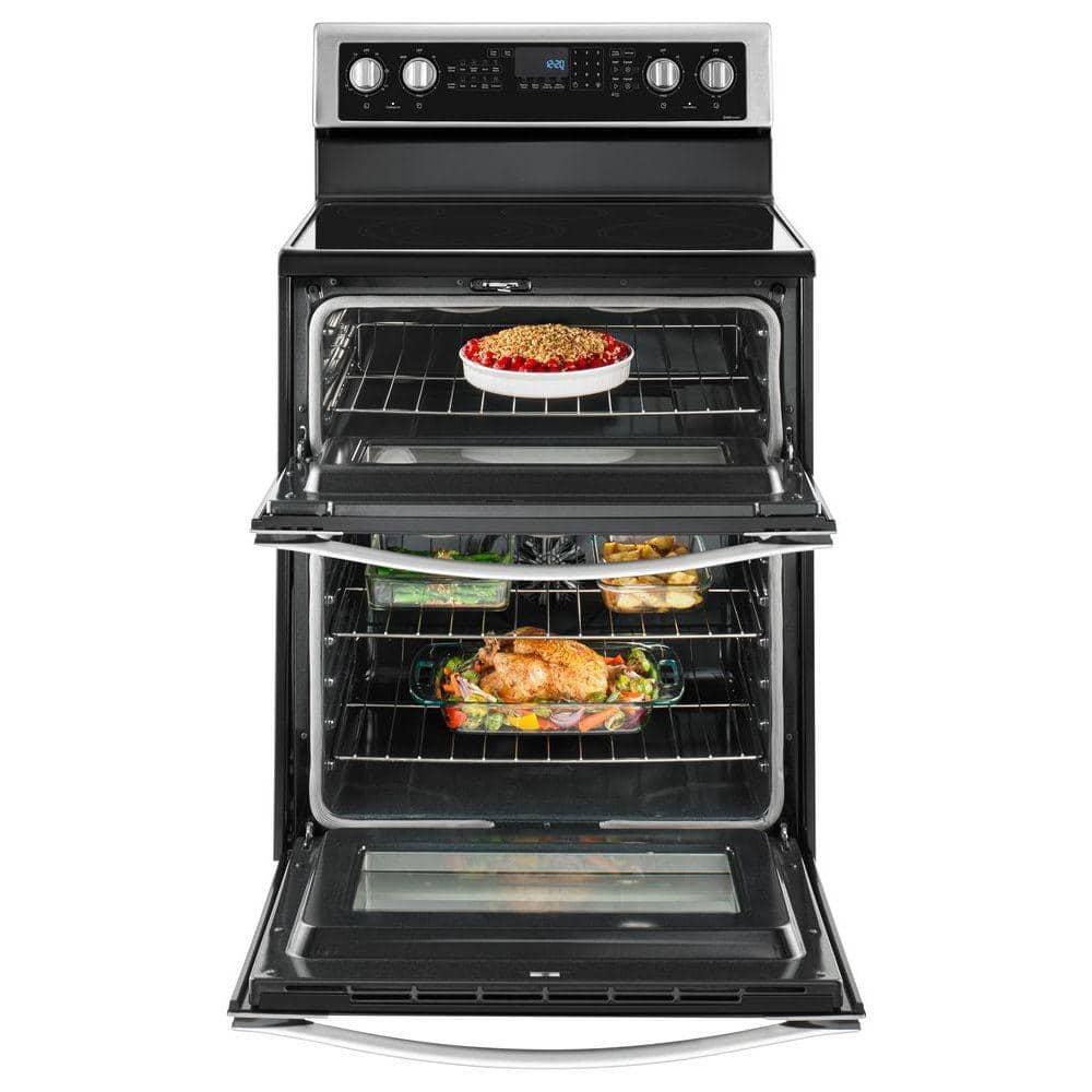 Whirlpool 30” 6.7 cu ft Double Oven Gas Range in Stainless Steel