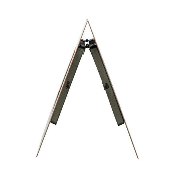 Creative Co-Op Galvanized 2-Sided Standing Picture Frame, Holds 3" x 5" Photos, 9.75" H