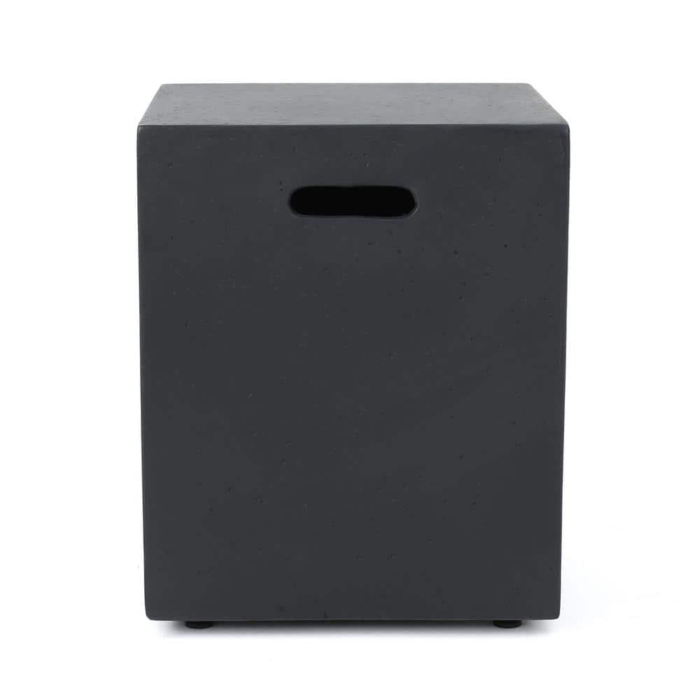 GDFStudio Hearth Outdoor 40,000 BTU Lightweight Concrete Fire Pit Table, Dark Gray
