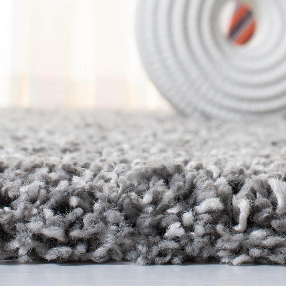 Evolution Shag 500 EVO520 Power Loomed Indoor Area Rug - Grey - 6'7" Round - Safavieh