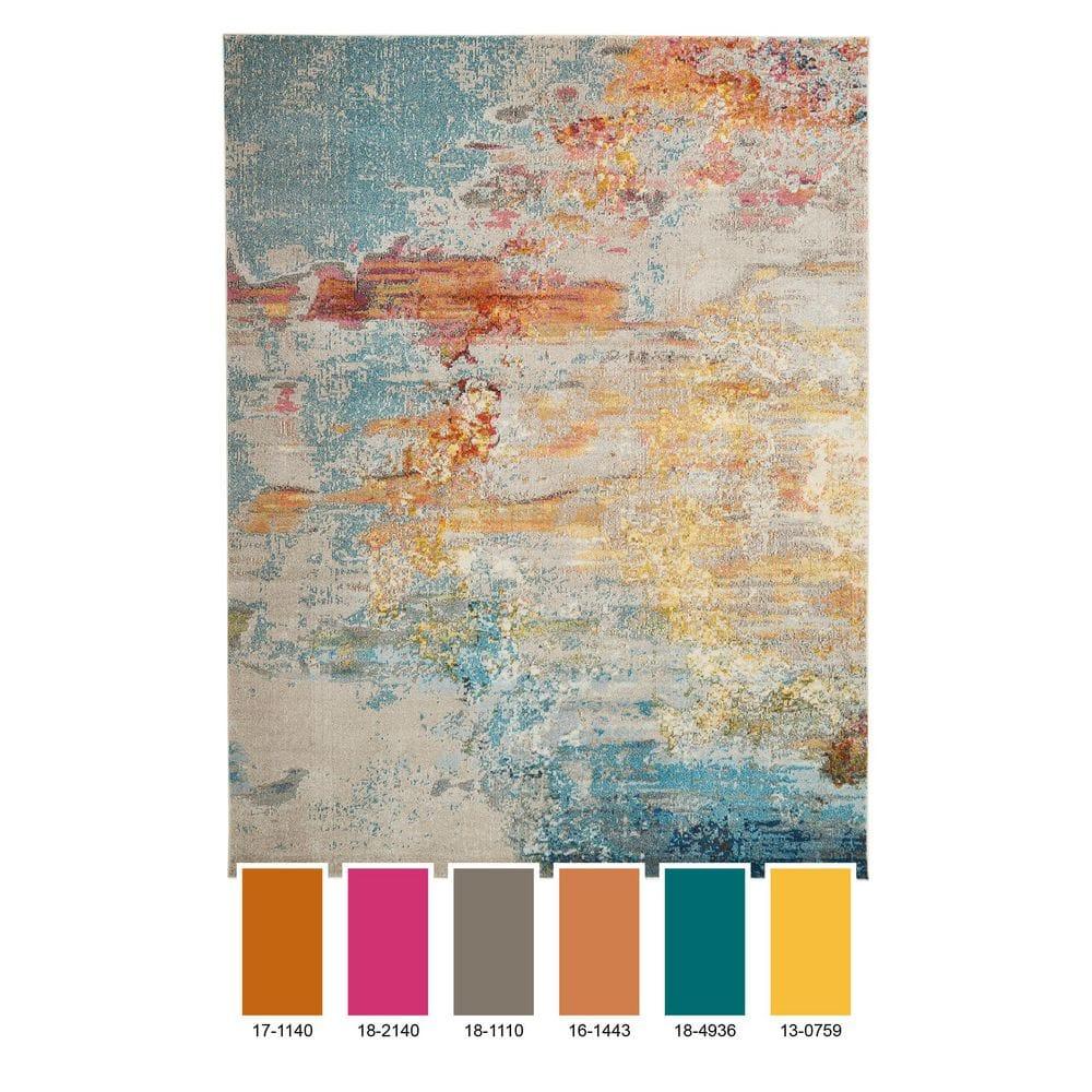Nourison Celestial CES02 Sealife Area Rug 4' x ROUND