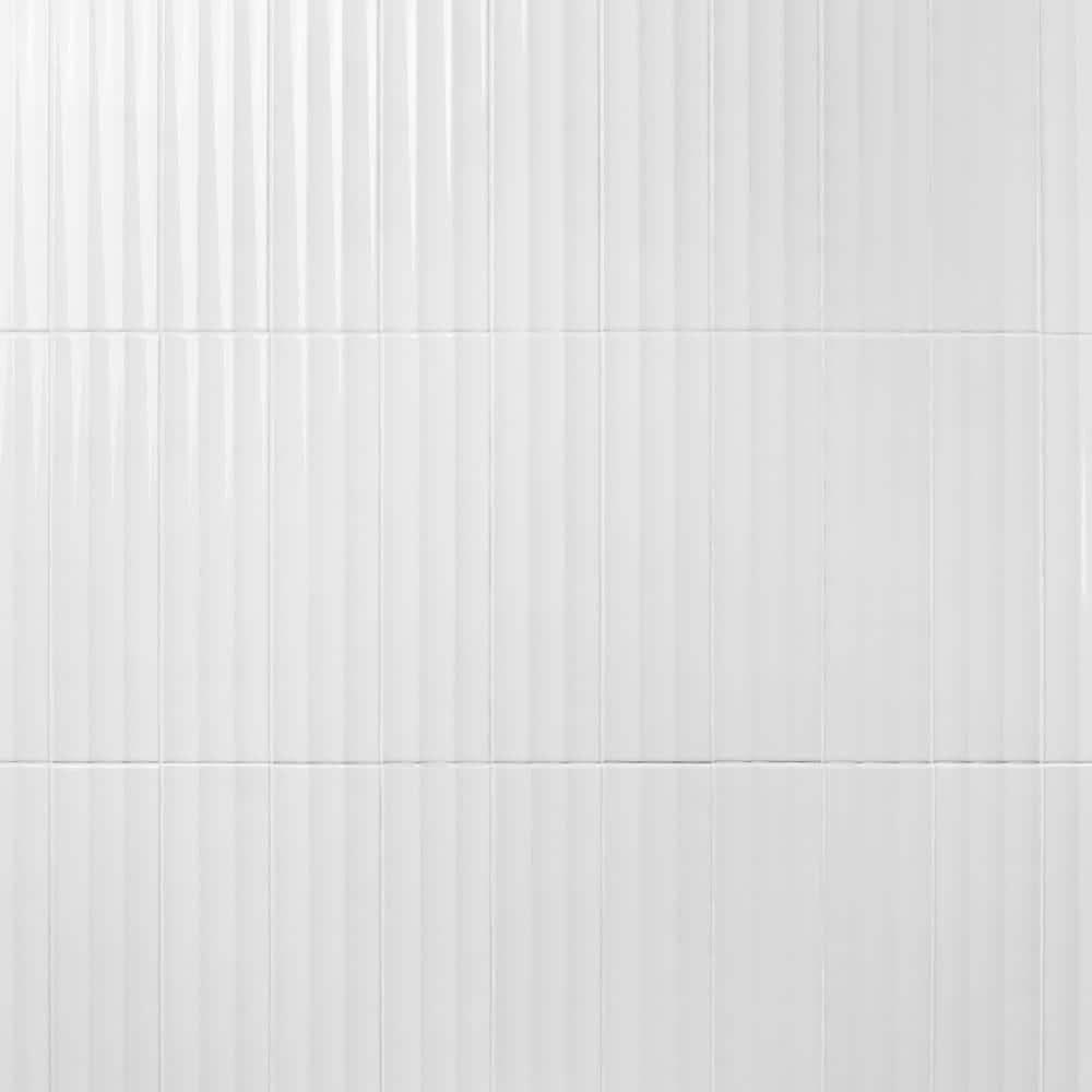 Radiant Fluted 4.43'' W x 17.62'' L Crackled Ceramic Subway Wall Tile (9.26 Sq. Ft. / Case)