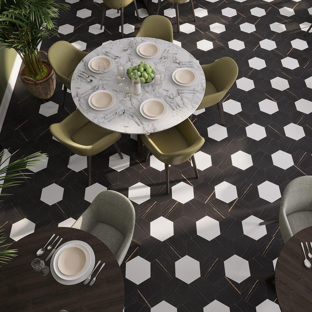 GlueCore Mosaic 28mil x 12" W x 10" L Glue Down Vinyl Tile Flooring