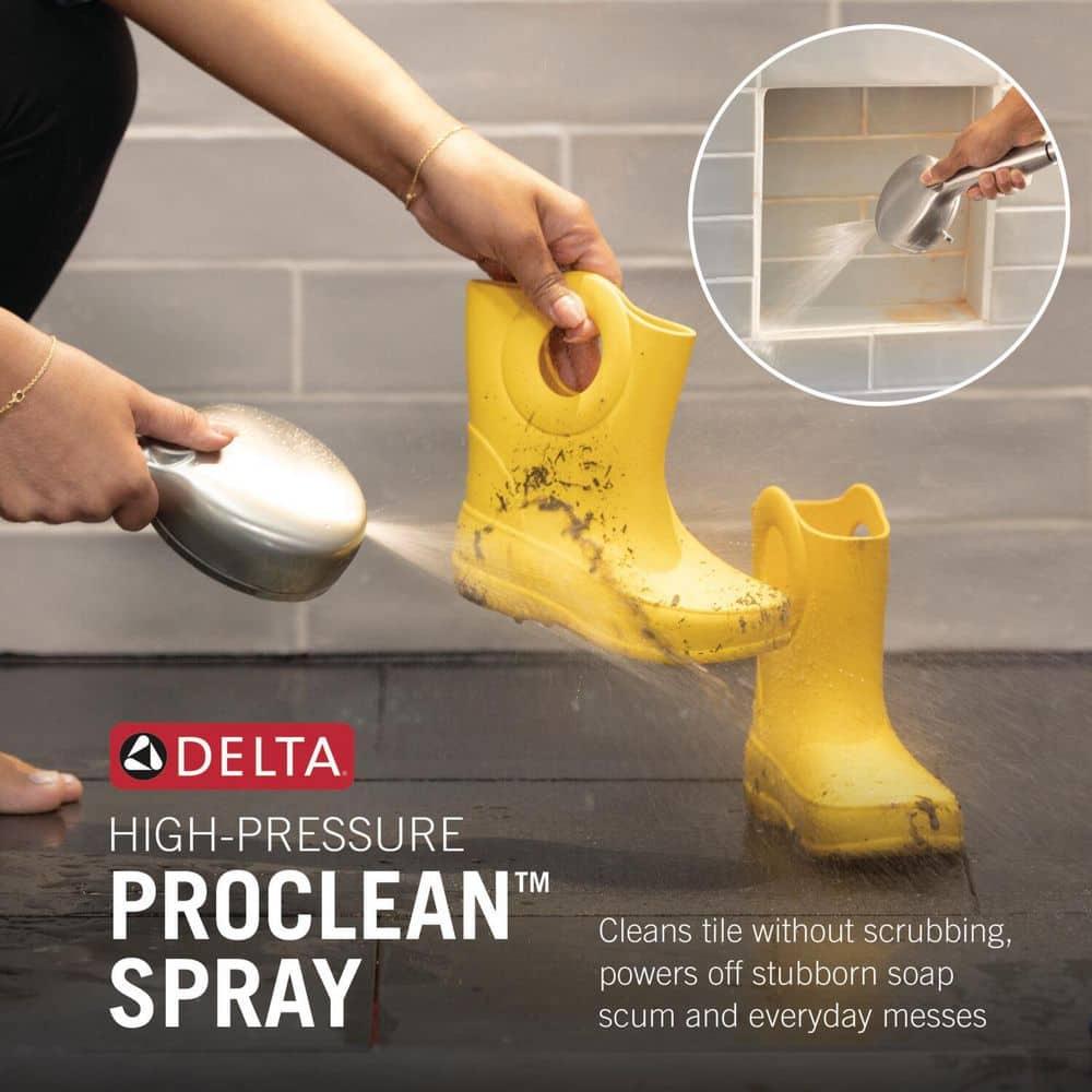 5-Setting HydroRain 2-in-1 Dual Shower Head with ProClean Spray