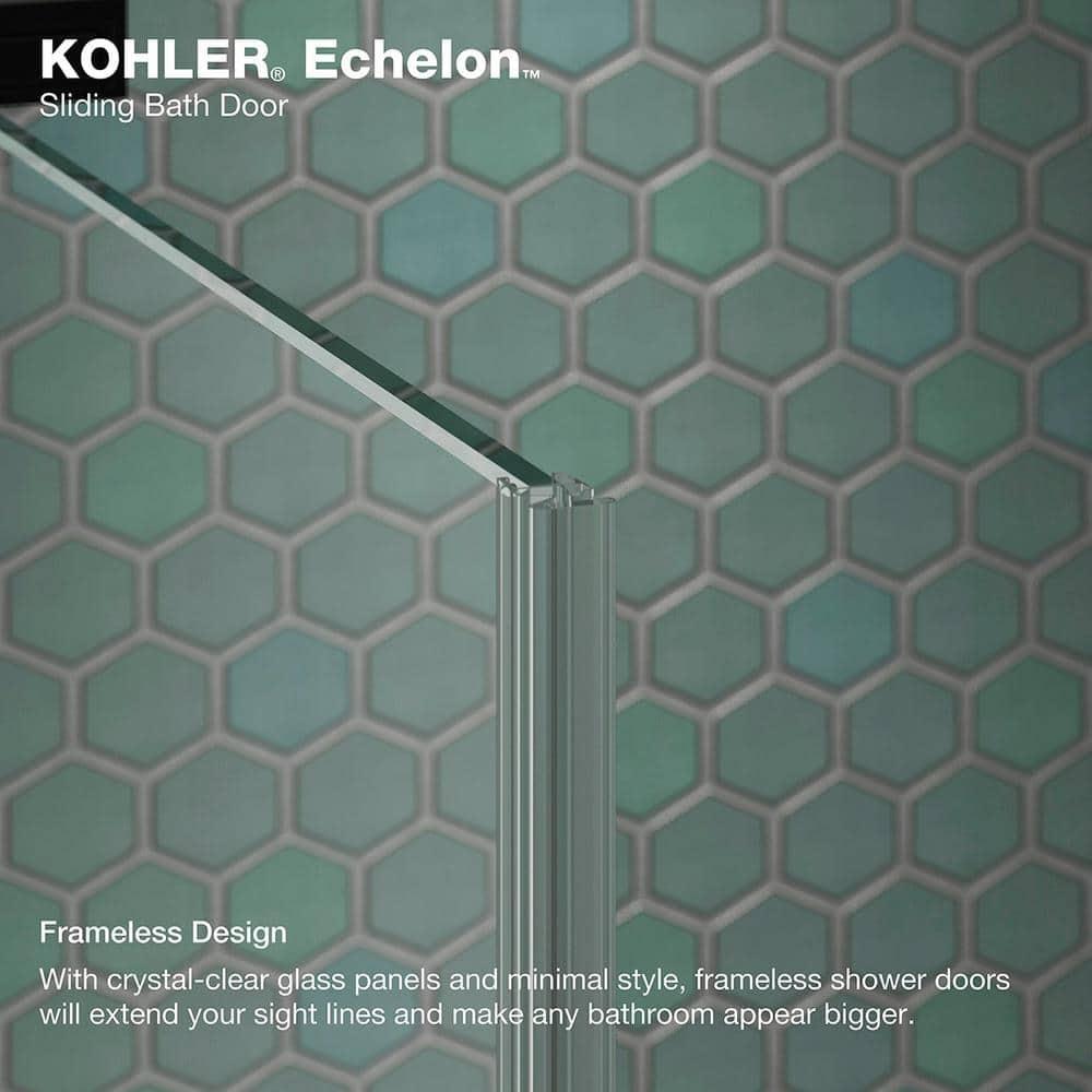 Echelon Sliding Shower Door, 71-3/4 In. H X 55-3/4 - 59-3/4 In. W, With 5/16 In. Thick Crystal Clear Glass