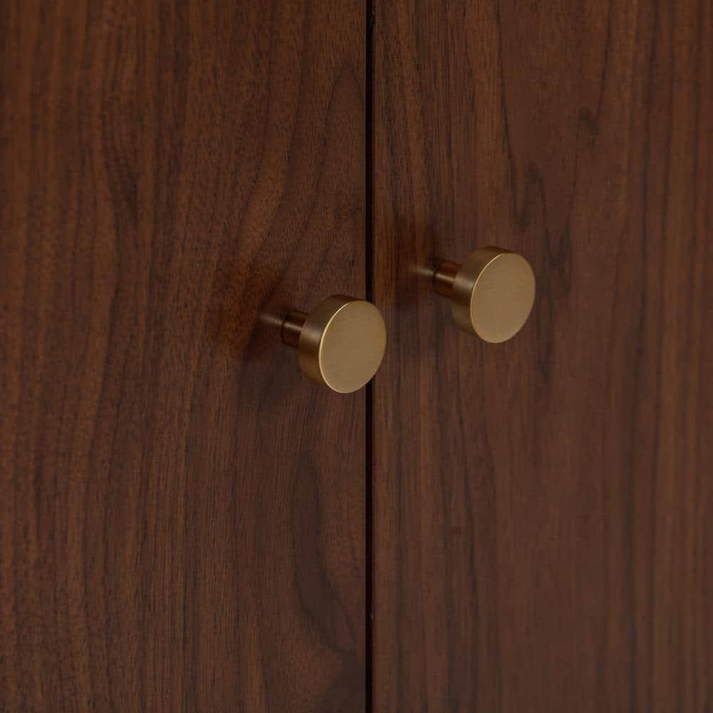 Zoe 37 in. Vanity Combo in Walnut Finish with White Quartz Top