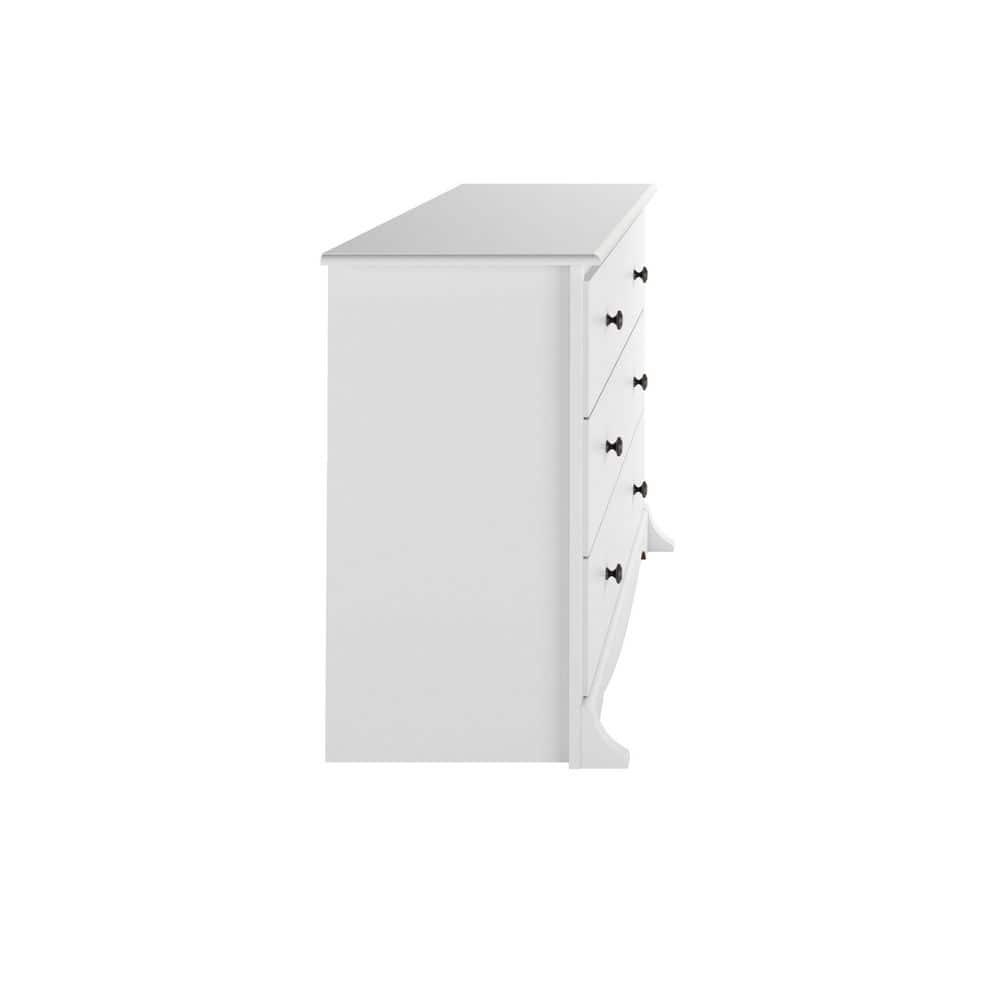 Prepac Monterey Dresser White: 6-Drawer Storage, Wood Composite, Bedroom Furniture, 29"H x 48"W