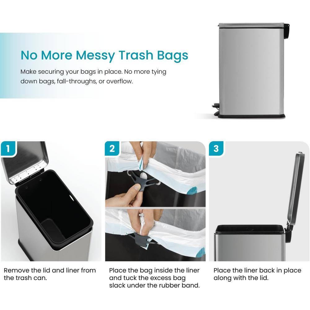 2.5 Gallon Slim Trash Can, for Bathroom and Office