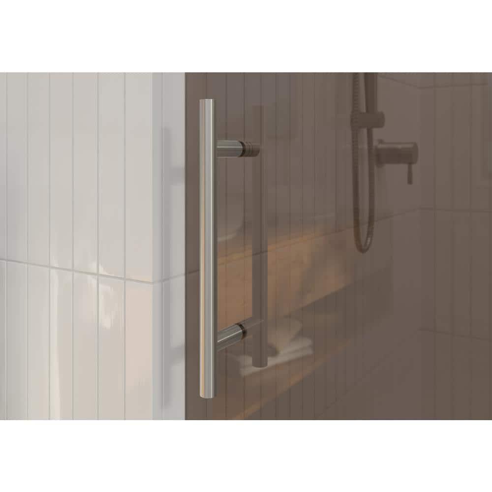 Equinox 56 - 60 in. x 78 in. Fully Frameless Tinted Sliding Shower Door