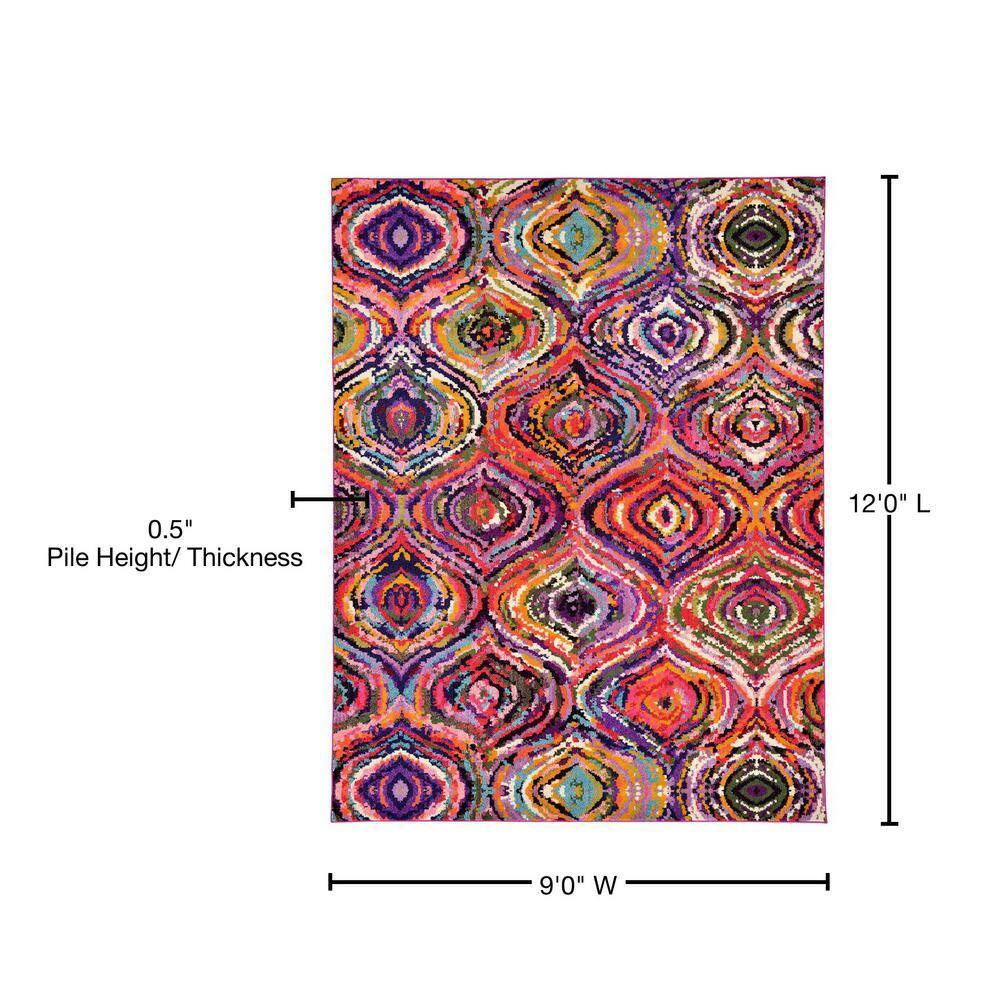Unique Loom 9' 0 x 12' 2 Multi Estrella Magnolia Area Rug