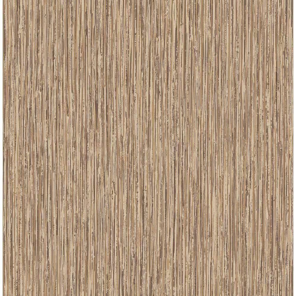Fine Decor Kofi Brown Faux Grasscloth Wallpaper