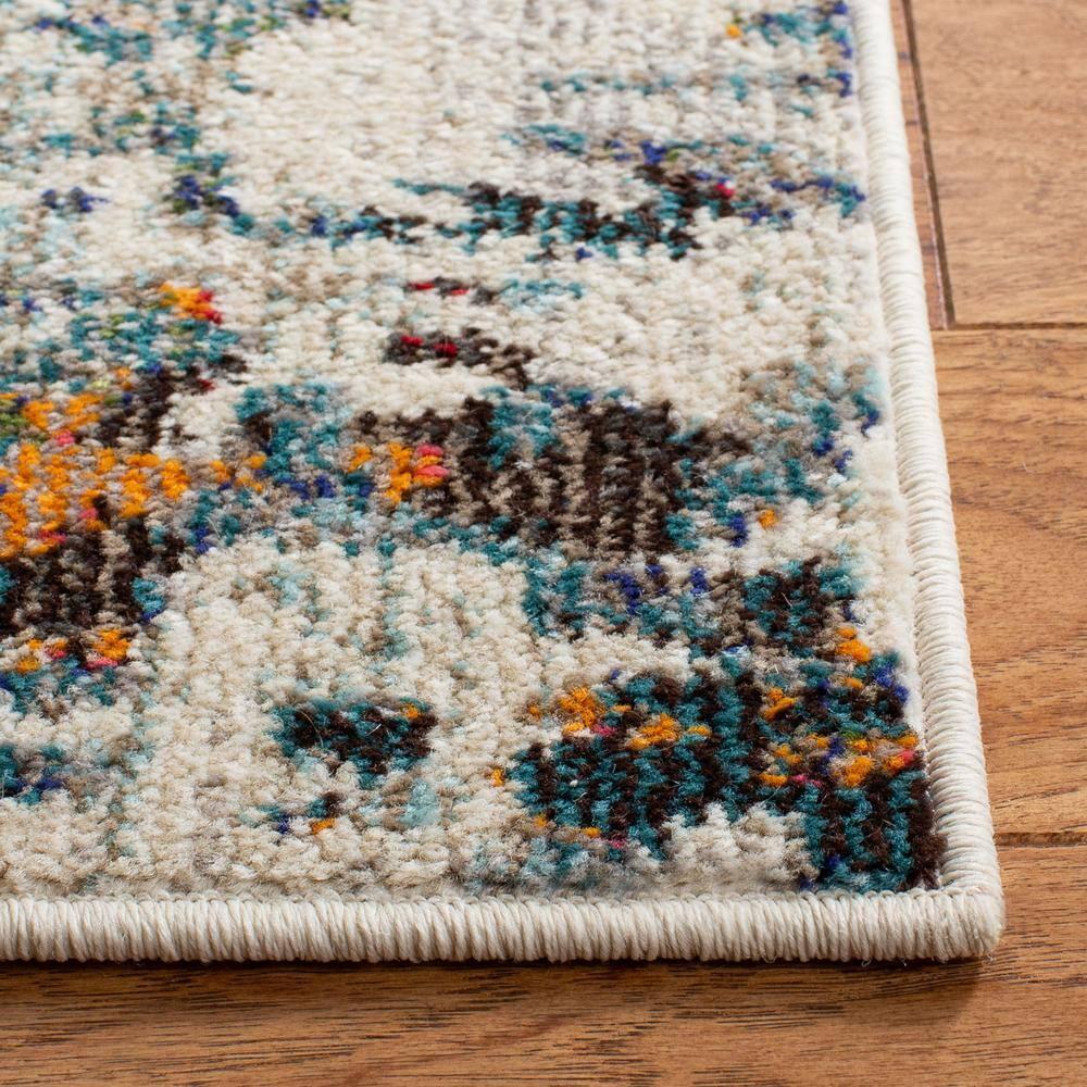 Madison MAD471 Power Loomed Indoor Accent Rug - Grey/Blue - 3'x3' - Safavieh