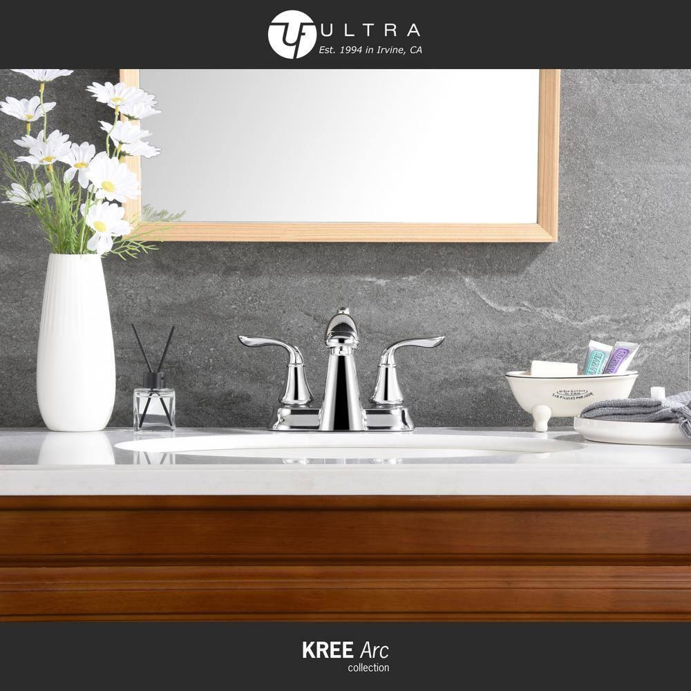 Centerset Bathroom Faucet with Drain Assembly