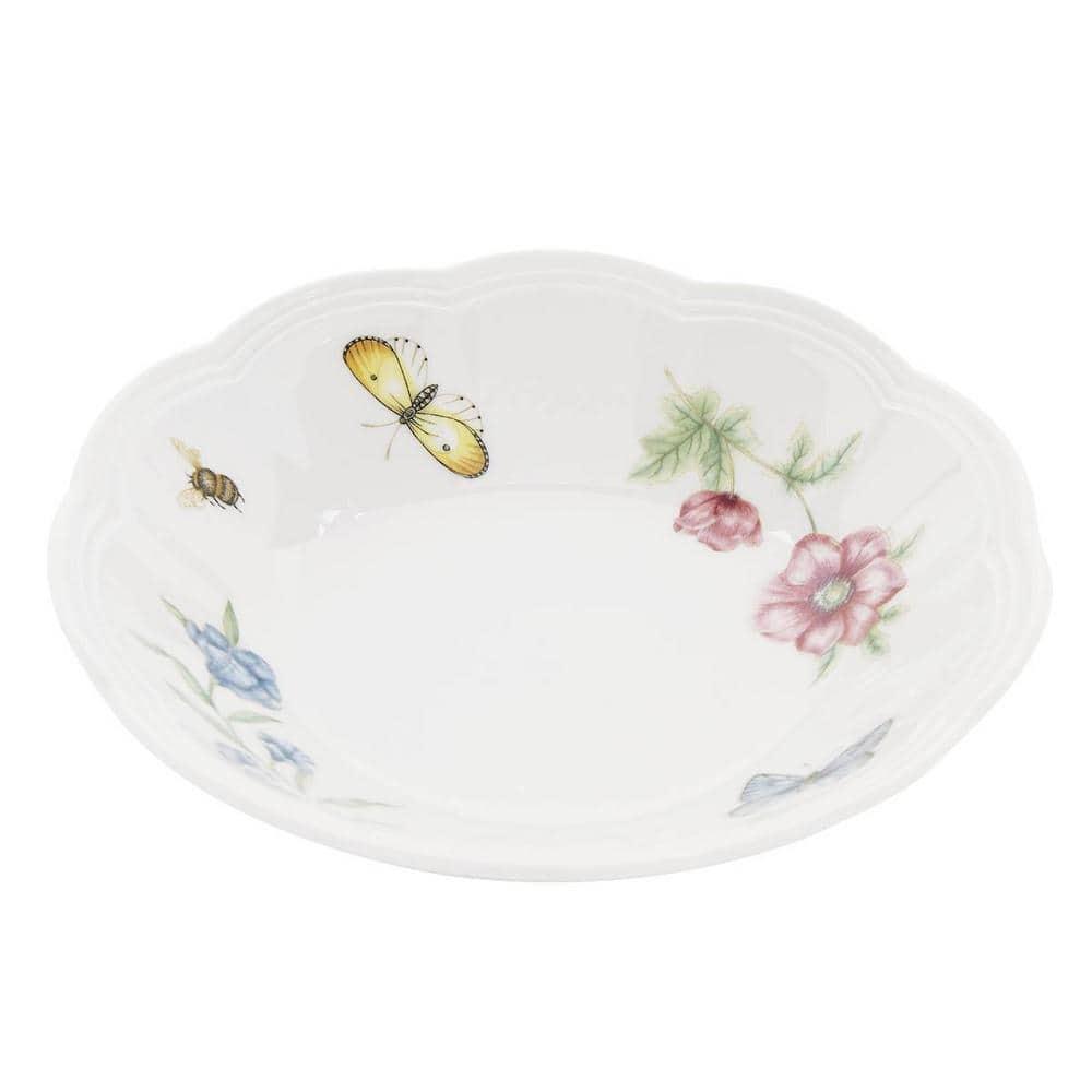 Butterfly Meadow Porcelain Floral Fruit Bowl, 11 oz