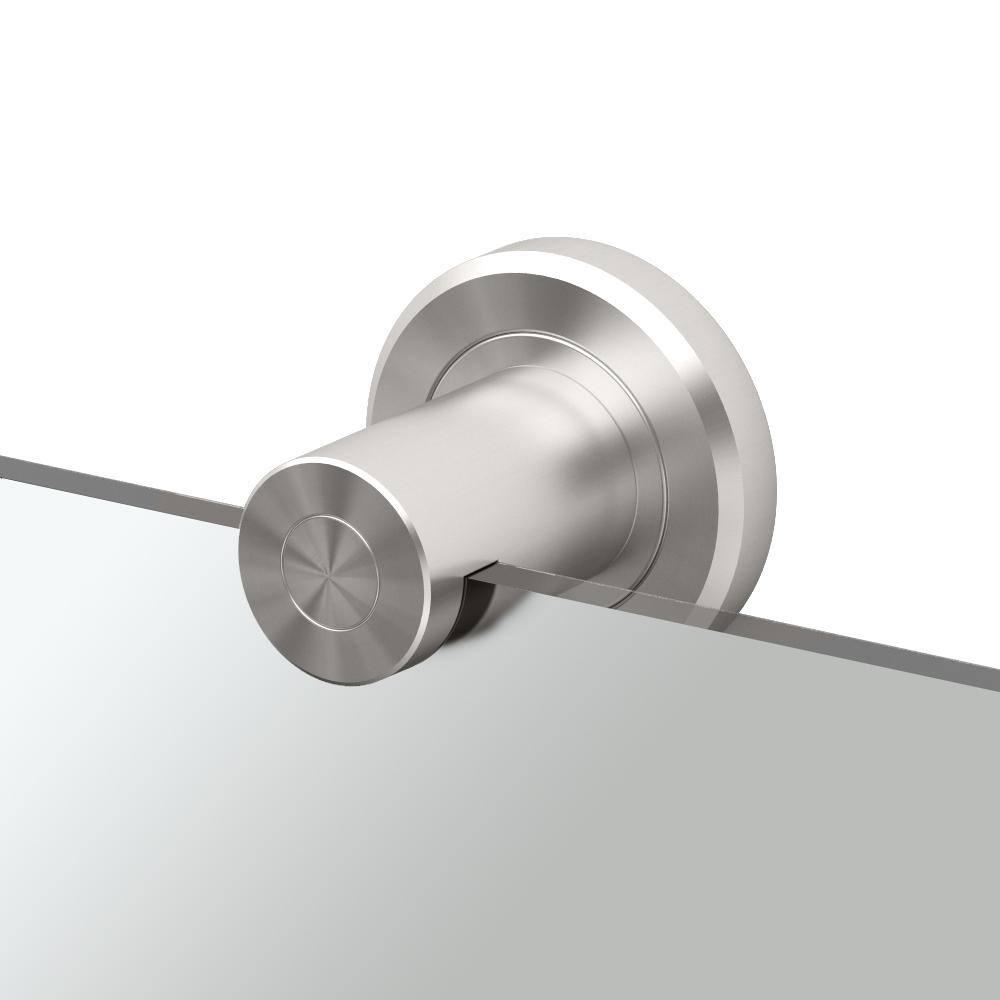Latitude Wall Mount Frameless Rectangle Bathroom Vanity Mirror | Mount Landscape or Portrait