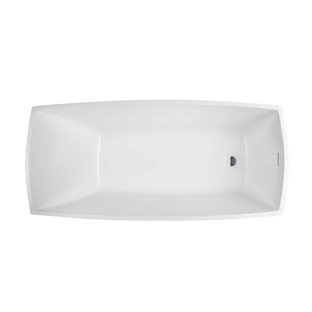 Vanity Art 67" X 31" Acrylic Freestanding Bathtub