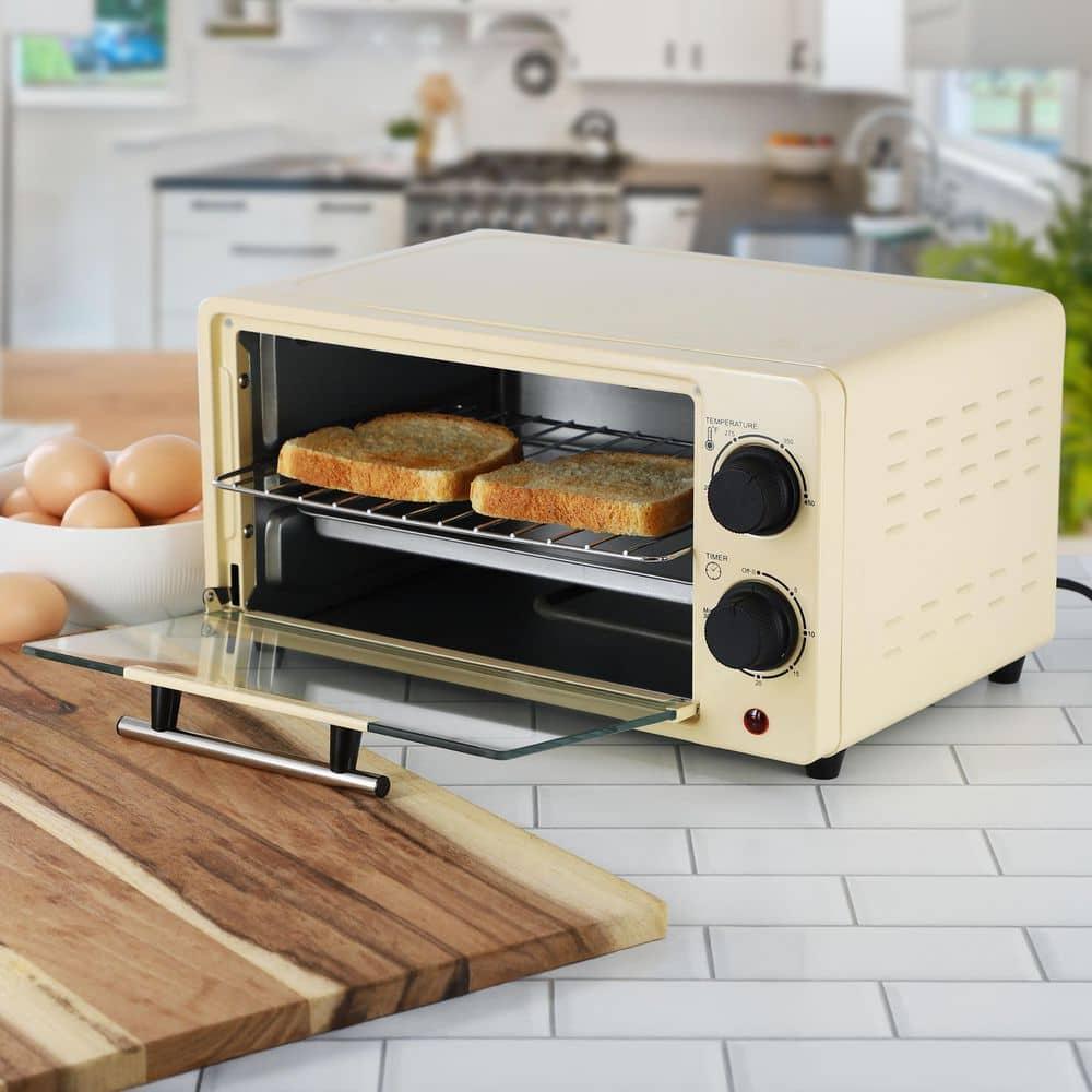 MegaChef 9L Electric Counter Top Toaster Oven in Cream