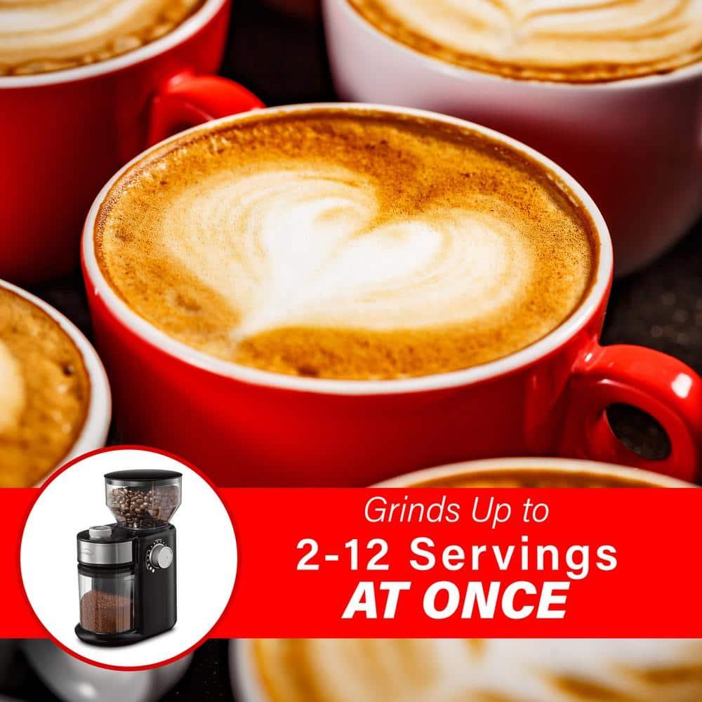 Brentwood 32-Cup Electric Automatic Burr Coffee Grinder in Black