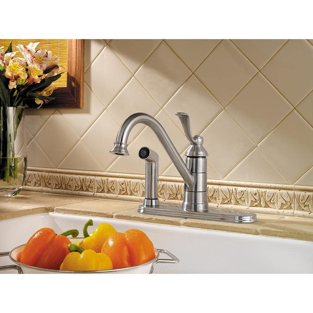 Portland Single Handle Kitchen Faucet with Side Spray
