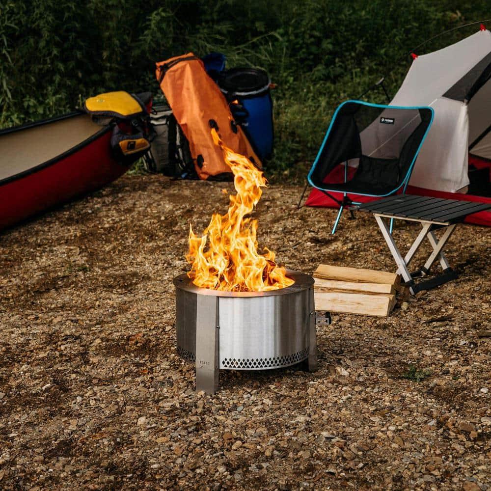 Breeo Multi-Fuel Stainless Steel Fire Pit Portable wih Smokeless Weather Resistant