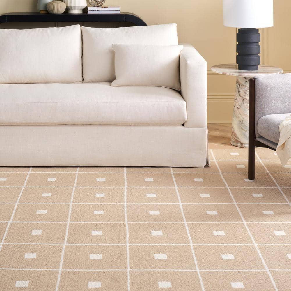 Martha Stewart 300 Hand Tufted 85% Wool And 15% Cotton With Latex Geometric Rug